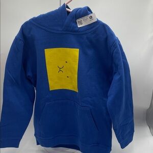 BFDI Blue Kids Hoodie with Yellow Graphic
